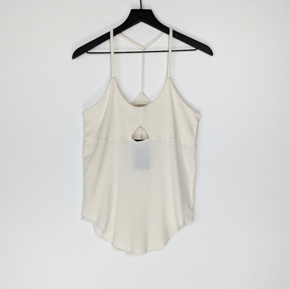 Chaser Tops - Chaser Bone Baby Rib Spaghetti Shirttail Cami NWT